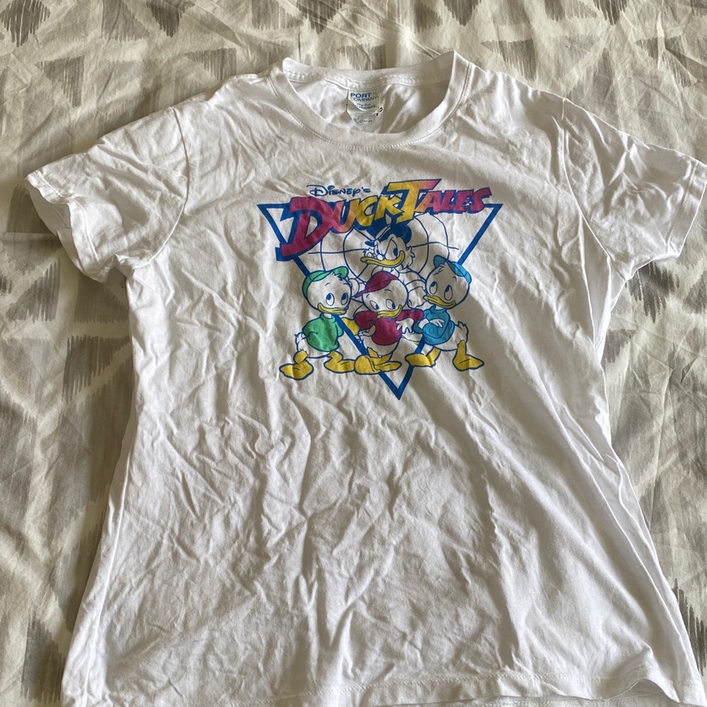 Disney White DuckTales Graphic Tee with Huey Dewey Louie